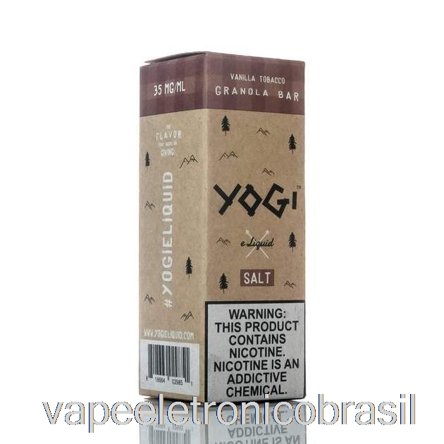 Vape Recarregável Barra De Granola De Tabaco De Baunilha - E-líquido De Sais De Iogue - 30ml 35mg